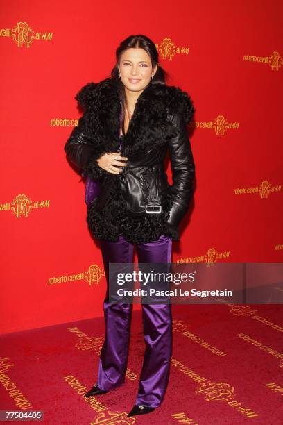 Alessia Mancini attends the Roberto Cavalli at H&M collection launch party on October 25, 2007 in Rome, Italy.