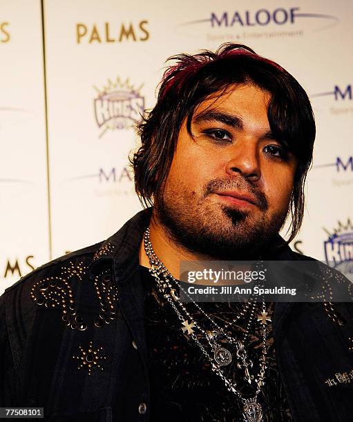 Papa Roach drummer Dave Buckner arrives at Gavin Maloof's housewarming party at his private residence on October 25, 2007 in Las Vegas, Nevada.