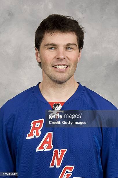 Jaromir Jagr of the New York Rangers poses for his 2007 NHL headshot at photo day in New York, New York.