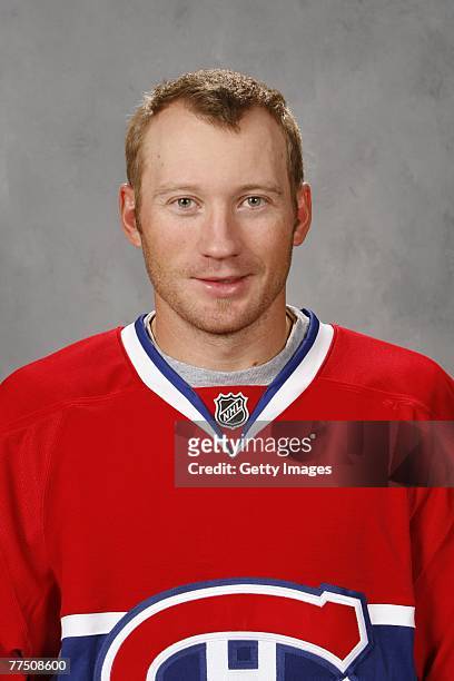 Michael Ryder of the Montreal Canadiens poses for his 2007 NHL headshot at photo day in Montreal, Quebec, Canada.