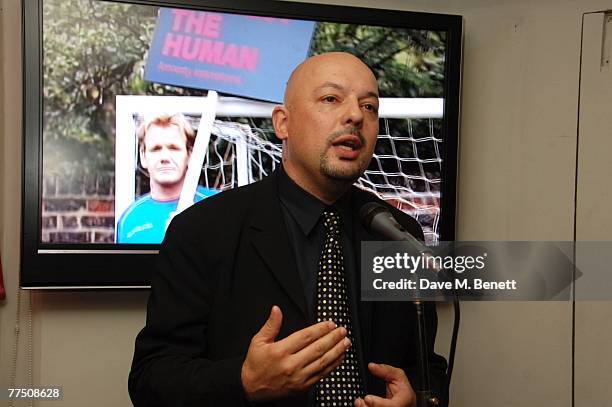 Piers Bannister of Amnesty International speaks at the 'In Prison My Whole Life' after-party in aid of Amnesty International at the Soho House club...