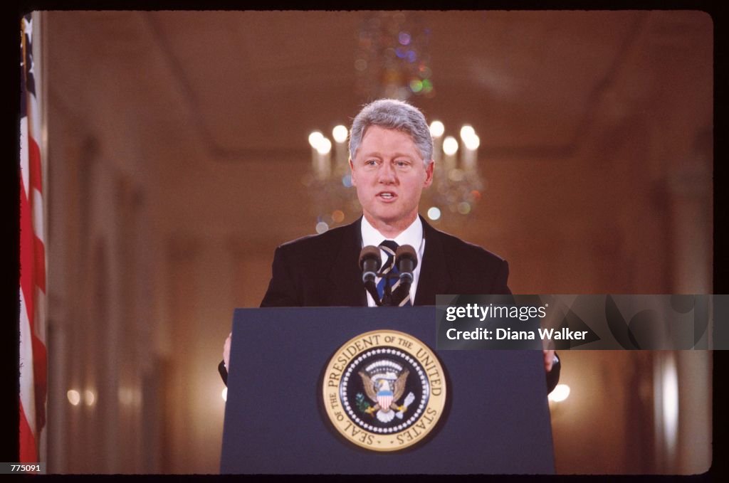 Bill Clinton At Press Conference
