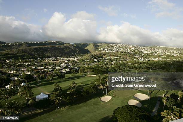 Scenic of golf complex following the third round of the Sony Open in Hawaii held at Waialae Country Club in Honolulu, Hawaii, on January 13, 2007.