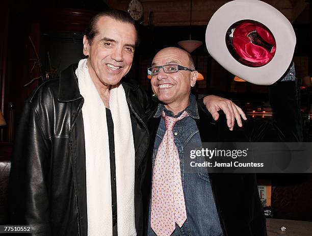 Actors Chazz Palmentari and Joe Pantoliano at the afterparty for the opening night Broadway Production of "A Bronx Tale" at Bond 45 on October 25,...