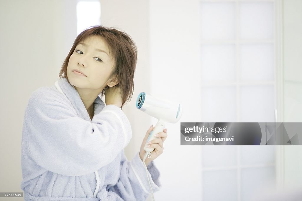 Girl Drying Hair