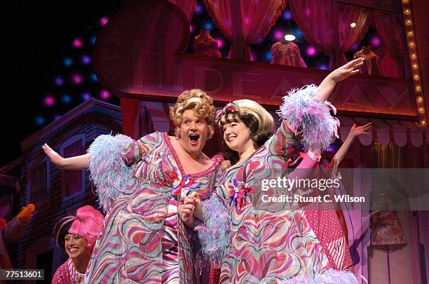 Michael Ball and Leanne Jones perform in a Photocall for 'Hairspray' to mark the musicals West End transfer at the Shaftsbury Theatre on October 26,...