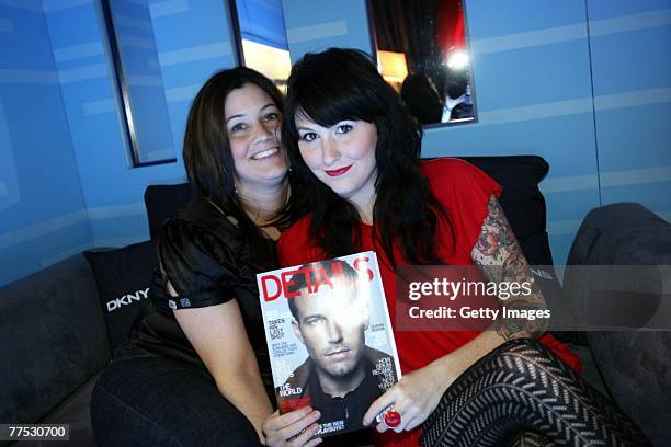 Guests attend a party hosted by DKNY Jeans and DETAILS magazine with a performance by Matthew Dear at the Stoli Hotel October 26, 2007 in Chicago,...