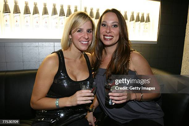 Guests attend a party hosted by DKNY Jeans and DETAILS magazine with a performance by Matthew Dear at the Stoli Hotel October 26, 2007 in Chicago,...