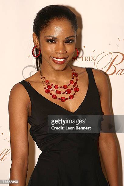 Shanica Knowles attends the Grand Masquerade Benefactrix Ball at the Beverly Hills Hotel on October 26, 2007 in Beverly Hills, California.