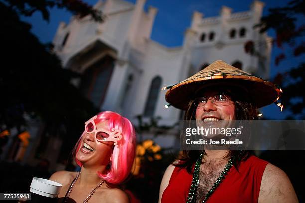 Cathy Owens and Bill Owens participate in the Fantasy Fest Masquerade March October 27, 2007 in Key West, Florida. The ten day costuming and masking...