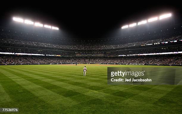General view from center field during Game Three of the 2007 Major League Baseball World Series between the Boston Red Sox and the Colorado Rockies...
