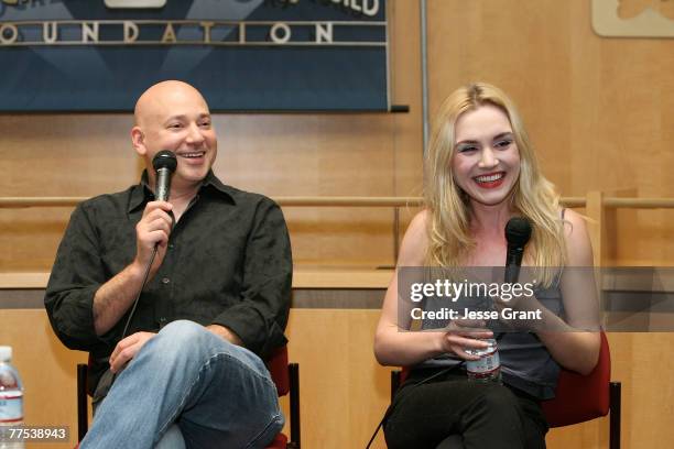 Actors Evan Handler and Rachel Miner at the SAG Foundation Screening of Californication Episode: 112 "The Last Waltz" at the James Cagney Board Room...