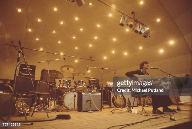 American singer-songwriter James Taylor performs at the Crystal Palace Garden Party festival at the Crystal Palace Bowl in London on 15th September...