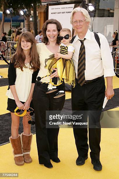 Actor Bruce Davison and his family attend the premiere of DreamWorks Animation's "Bee Movie" at the Mann's Bruin Theatre on October 28, 2007 in Los...