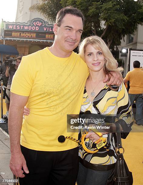Actor Patrick Warburton and his wife Kathy arrive at the premiere of DreamWorks Animation's "Bee Movie" at the Mann Village Theatre on October 28,...