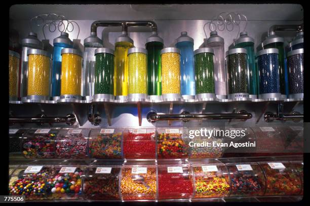 An assortment of candy is on display at the Warner Bros. Studio store October 23, 1996 in New York City. The store, originally a three floor...