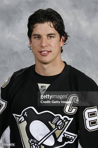 Sidney Crosby of the Pittsburgh Penguins poses for his 2007 NHL headshot at photo day in Pittsburgh, Pennsylvania.