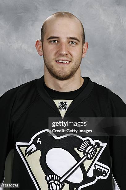 Alex Goligoski of the Pittsburgh Penguins poses for his 2007 NHL headshot at photo day in Pittsburgh, Pennsylvania.