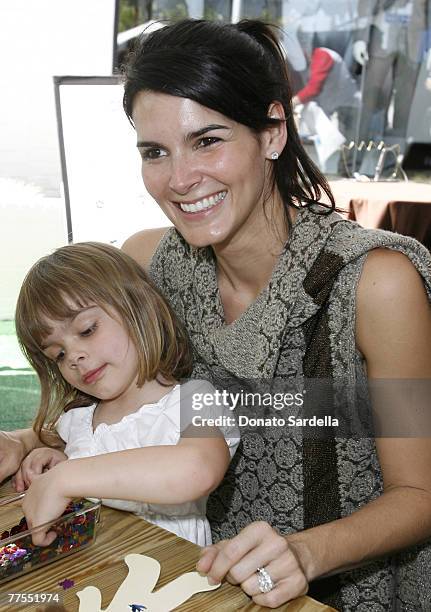 Angie Harmon and daughter