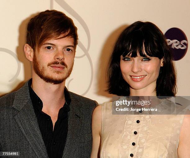 Sophie Ellis-Bextor and Richard Jones arrive at the Music Industry Trusts' Awards 2007 where Kylie Minogue is to receive an award for lifetime...