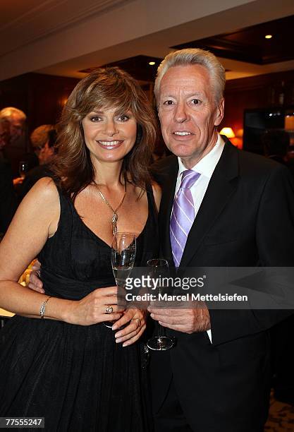 Maren Gilzer and Egon F. Freiheit attend the party of the 100th Birthday of the Hotel Adlon on October 29, 2007 in Berlin, Germany.