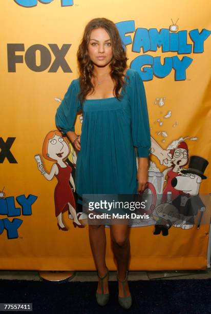 Actress Mila Kunis attends the Family Guy's 100th Episode party held at Social on October 29,2007 in Los Angeles California.