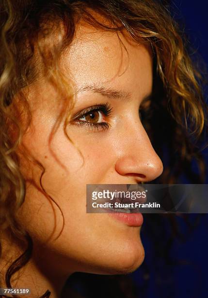 German national footballer Fatmira Bajramaj after the FIFA Executive Committee announced Germany as the host venue of the FIFA Womens World Cup 2011,...