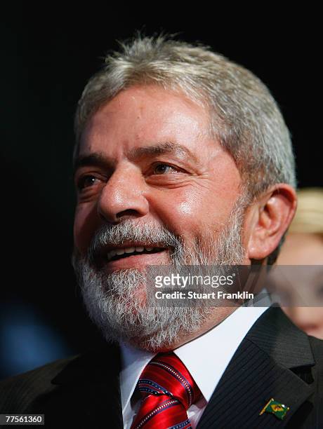 Brazilian President Luiz Inacio Lula da Silva after the FIFA Executive Committee announced Brazil as the host venue of the FIFA Mens World Cup 2014,...