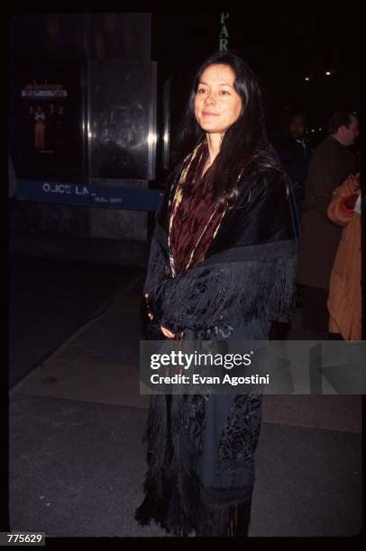 Actress Meg Tilly stands at the premiere of the film "The Birdcage" March 3, 1996 in New York City. The movie, which stars Robin Williams and Nathan...