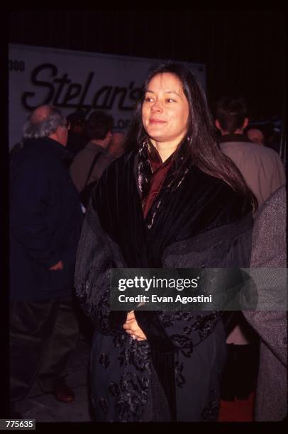 Actress Meg Tilly stands at the premiere of the film "The Birdcage" March 3, 1996 in New York City. The movie, which stars Robin Williams and Nathan...