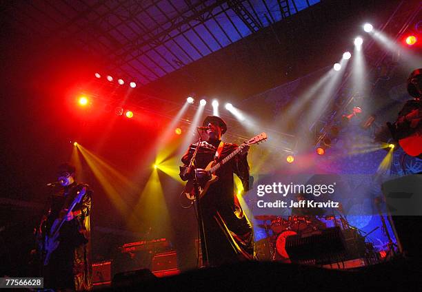 The band "The Shins" performs during the Vegoose Music Festival 2007 at Sam Boyd Stadium on October 27, 2007 in Las Vegas, Nevada.