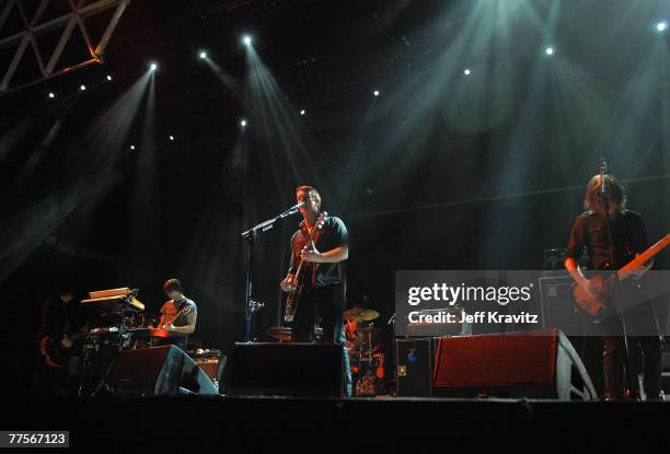 Queens of the Stone Age" perform during the Vegoose Music Festival 2007 at Sam Boyd Stadium on October 27, 2007 in Las Vegas, Nevada.