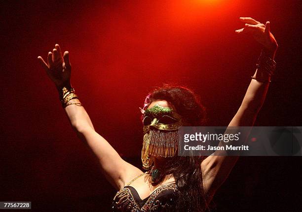Dancer performs during the "Thievery Corporation" show during the Vegoose Music Festival 2007 at Sam Boyd Stadium on October 27, 2007 in Las Vegas,...