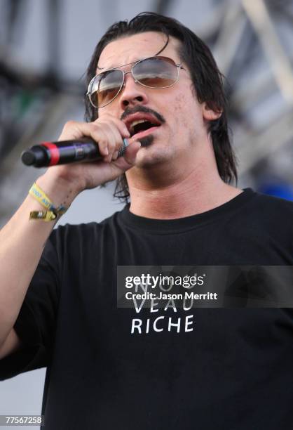 The band "Atmosphere" performs during the Vegoose Music Festival 2007 at Sam Boyd Stadium on October 27, 2007 in Las Vegas, Nevada.