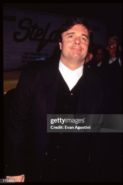 Actor Nathan Lane stands at the premiere of the film "The Birdcage" March 3, 1996 in New York City. The movie, which stars Robin Williams and Nathan...