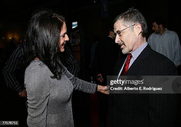 Producer Cathy Schulman and chairman of Warner Brothers Barry Meyer arrive at the Warner Independent Pictures' "Darfur Now" screening held at the...