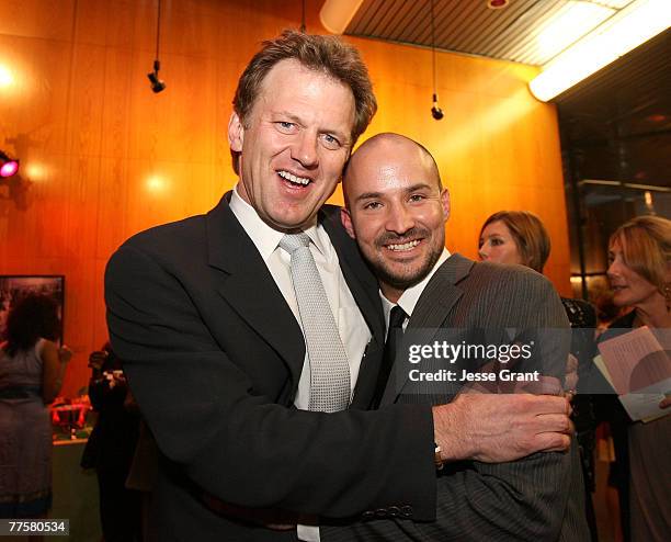 Writer/director Ted Braun and activist Adam Sterling at the "Darfur Now" Los Angeles screening after party at the Directors Guild of America on...