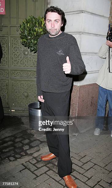 Sean Hughes arrives at the Channel 4, 25th birthday party at the Quarter Club in London on October30, 2007 in London, England.