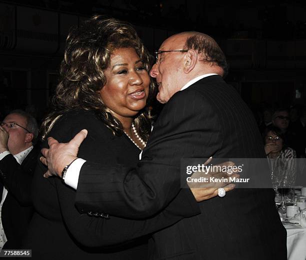 Aretha Franklin and Clive Davis, Chairman and CEO BMG US *EXCLUSIVE*