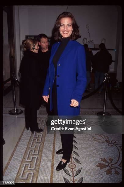Actress Terry Farrell attends the grand opening of a new Versace Boutique on 5th Avenue October 26, 1996 in New York City. Gianni and Donatella...