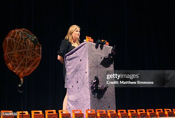 Jenna Bush speaks to students about her trip to Latin America and the AIDS epidemic she witnessed there at Eagle Rock High School October 31, 2007 in...