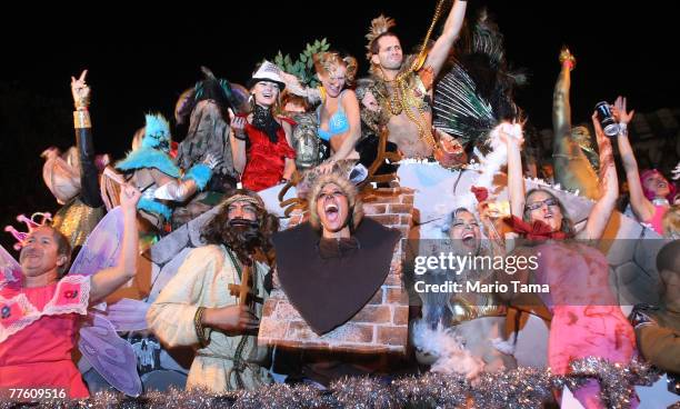 Costumed performers celebrate in the annual Village Halloween Parade October 31, 2007 in New York City. Approximately 2 million visitors attend the...