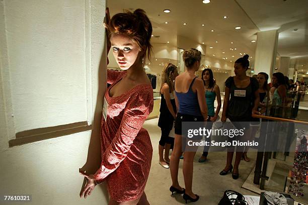 Model Samantha Macintyre attends the Sydney casting for series 4 of "Australia's Next Top Model" at David Jones on November 1, 2007 in Sydney,...