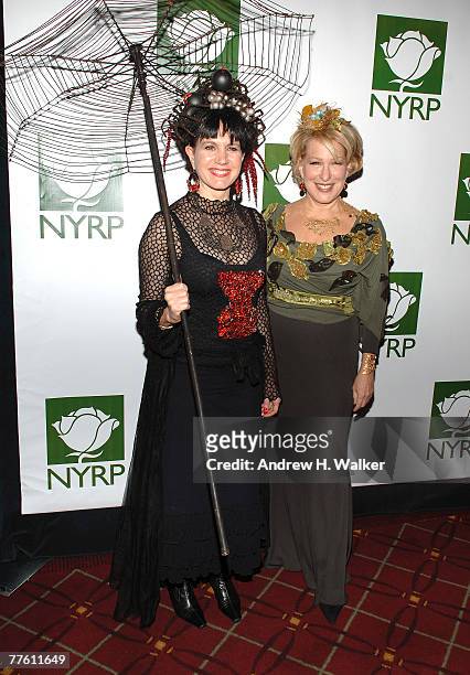 Susie Essman and Bette Midler attend Bette Midler's 12th Annual NYRP "Hulaween" Ball on October 31, 2007 in New York City.