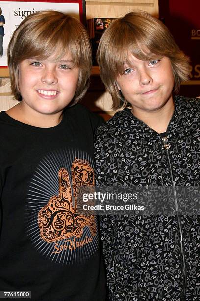 Dylan Sprouse and Cole Sprouse attend the Dylan and Cole Sprousea book signing for 47 and 48 R.O.N.I.N "The Showdown" and the "Revelation" at...