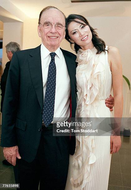 News Corporation Chairman and CEO Rupert Murdoch with his wife Wendi at Mr. Murdoch's annual Summer Party which was held at the Serpentine Gallery in...