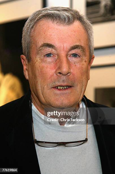 Celebrity photographer Terry O'Neill attends Eric Clapton's book launch party at the Getty Images Gallery Sir Eric Clapton Book Launch Party on...