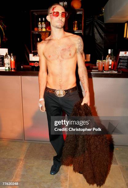 Musician Adam Levine attends Maroon 5's Halloween Party sponsored by Bacardi on October 31, 2007 in Los Angeles, California.