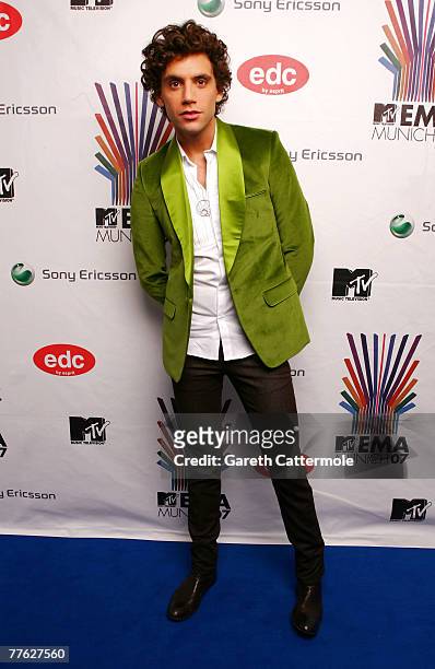 Recording artist Mika poses in the Awards Room during the MTV Europe Music Awards 2007 at the Olympiahalle on November 1, 2007 in Munich, Germany.