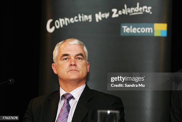 Simon Moutter, COO of Telecom during the announcement of Telecom's 1st quarter results at the SKYCITY Convention Centre November 2, 2007 in Auckland,...